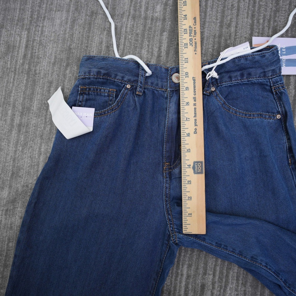 Wax Jean Collection Lyocell Wide Leg Jeans Medium Wash Blue Drawstring Size 3/26 - Picture 4 of 13